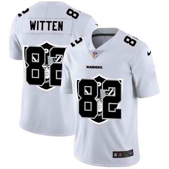 Las Vegas Raiders 82 Jason Witten White Men Nike Team Logo Dual Overlap Limited NFL Jersey